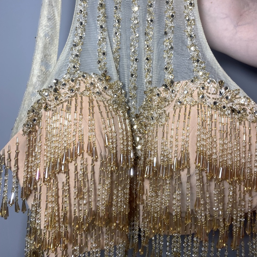Alyce Paris, Gold Long Prom Dress, 2 piece